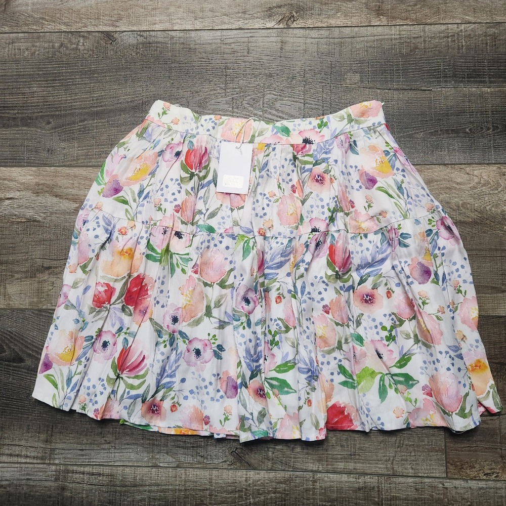NWT Lucy Paris Laufey Mini Skirt Cottagecore Tiered Ruffles 100% Cotton Size: M - Picture 2 of 9